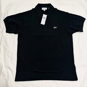 Lacoste Mens Classic Fit Pique Polo Shirt Black Size 4 Cotton Golf Preppy NWT